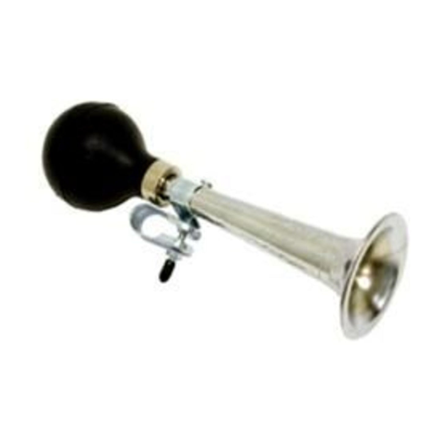 BikesUp Bike Lane Straight Air Horn Loud, Silver, Black Rubber Bulb, 22 cm