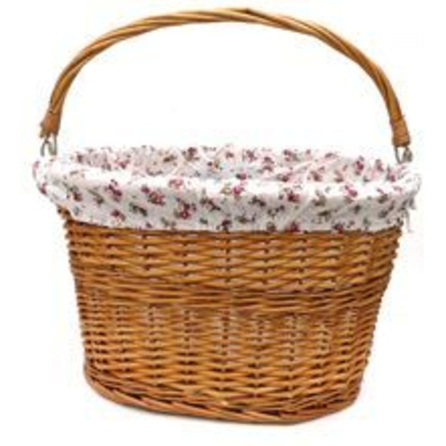 TsaiYarn Wicker Front Basket featuring a Quick Release and Handle - Dimensions: 400x300x420mm.