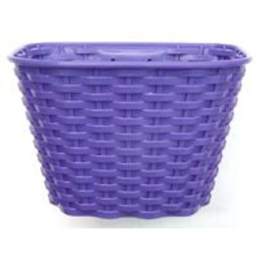 Sunnywheel Purple Plastic Bike Basket for Bikes Sized 16-20 Inches