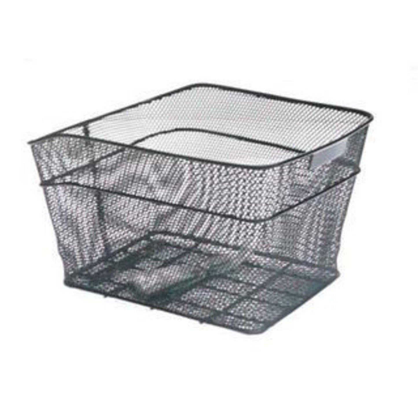 MeshRider Rear Basket with Fixed Fittings, measuring 41x34x25 cm, in Black Mesh.