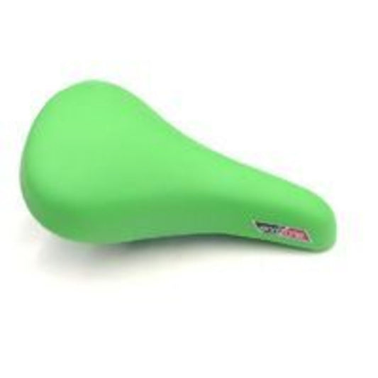 Velo BMX Saddle in Green Vinyl for 16-20: Sturdy and Lightweight.