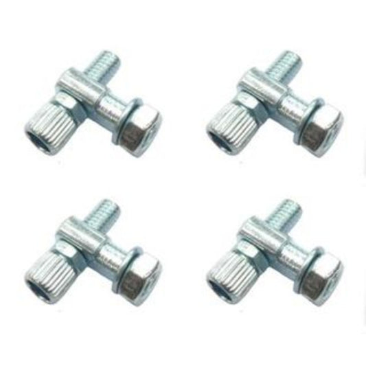 Set of 4 Steel M6 Brake Cable Adjusters