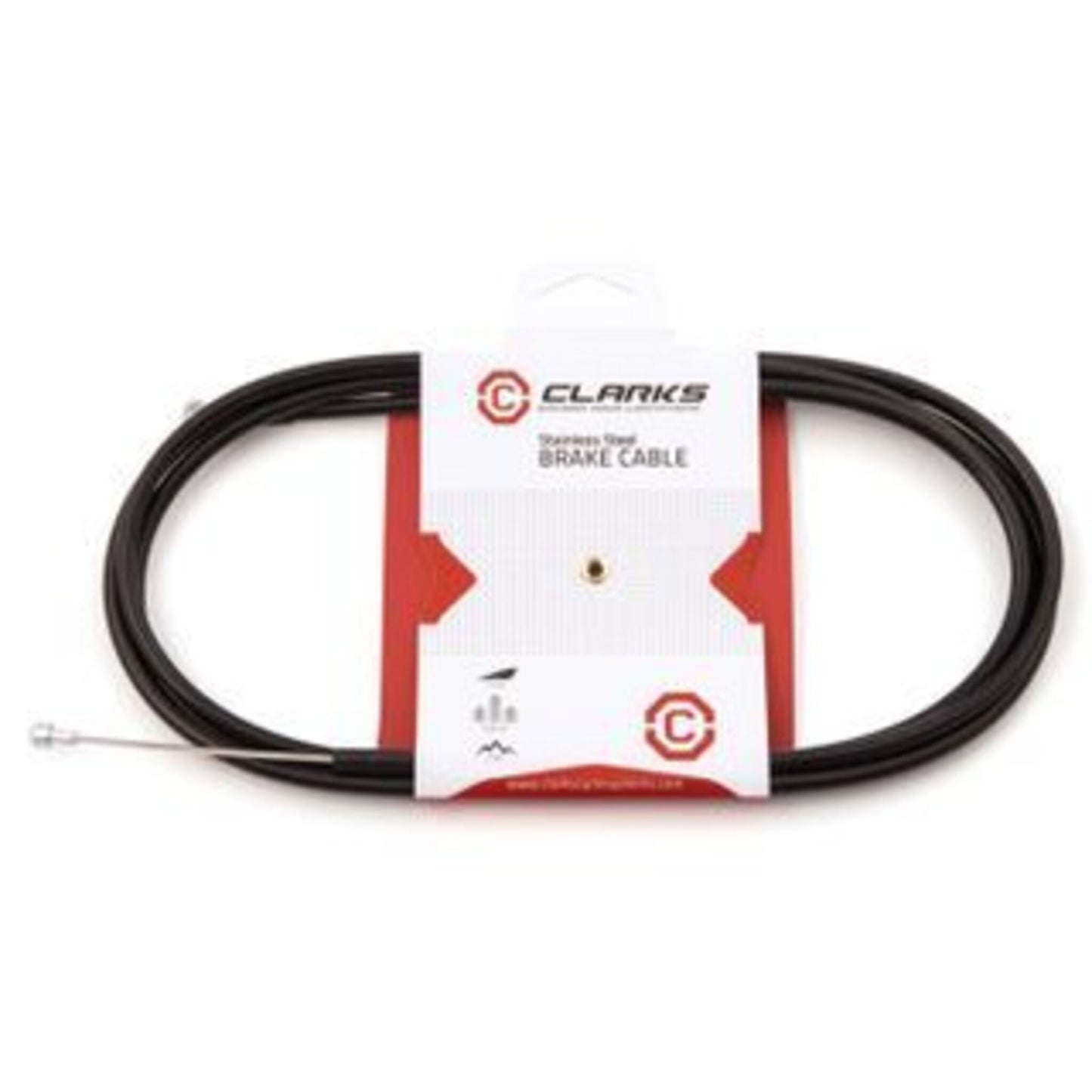Universal Stainless Steel Brake Cable - Inner & Outer, 2000mm, with Black Housing.