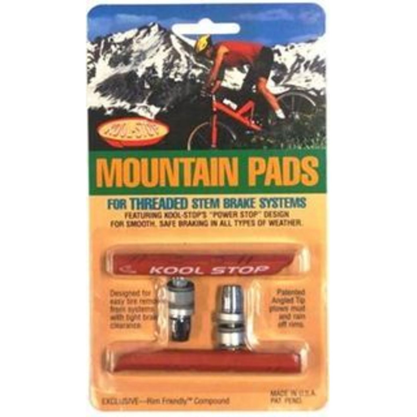 Kool Stop MT Brake Pad - Salmon, Threaded