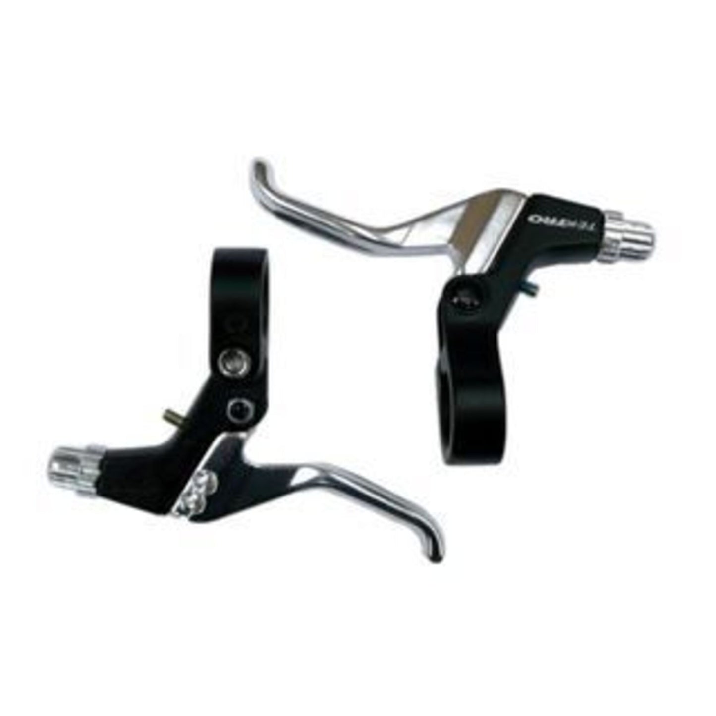 Tektro 2-Finger Brake Levers for Linear, Caliper, Cantilever, and U Brakes - Silver/Black (Set of Two)