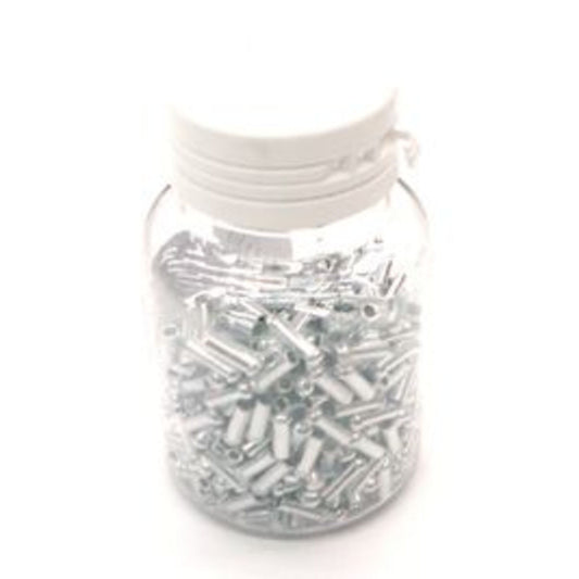 Silver Cable End Caps for Brake Inner Wire, 1.2-1.8mm Diameter (100-Pack)