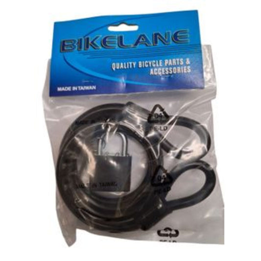 Heavy-Duty Security Cable Lock 12x72" with 40mm Padlock.