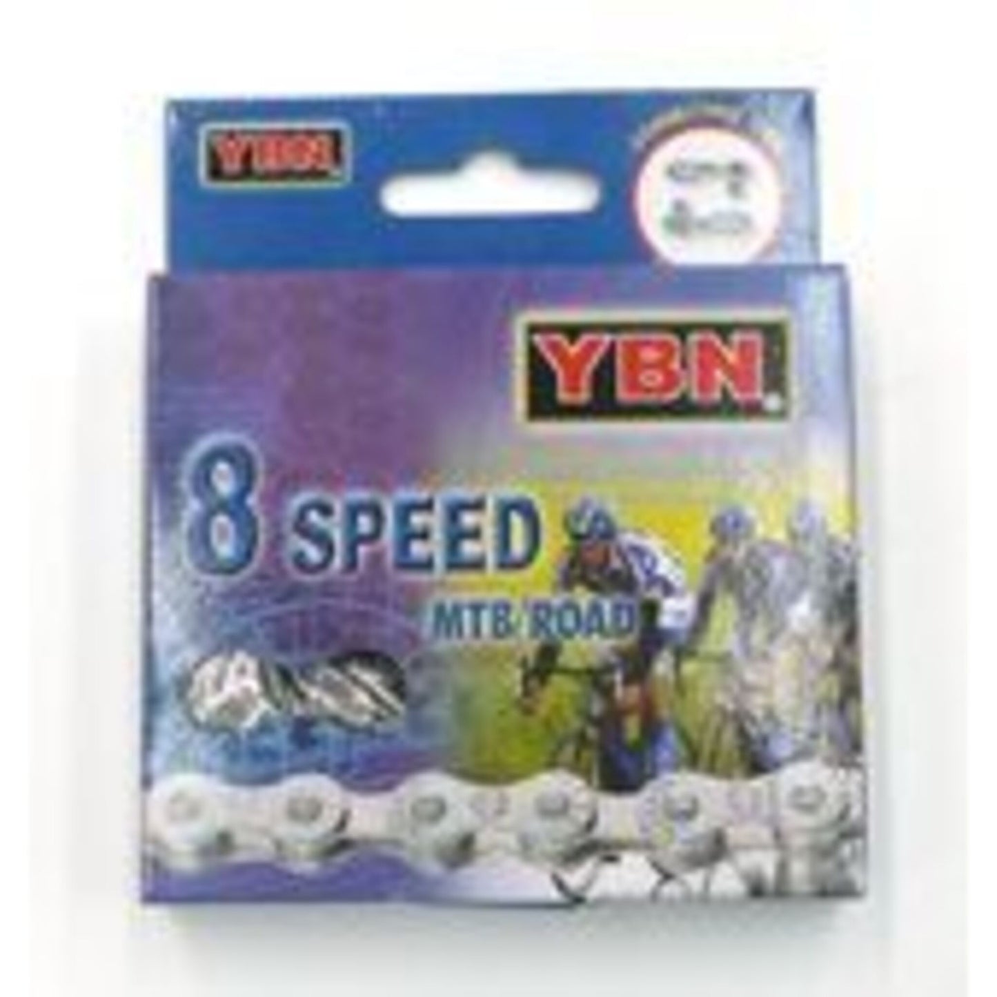 YBN S8CR Silver 8-Speed Chain with Connect Link