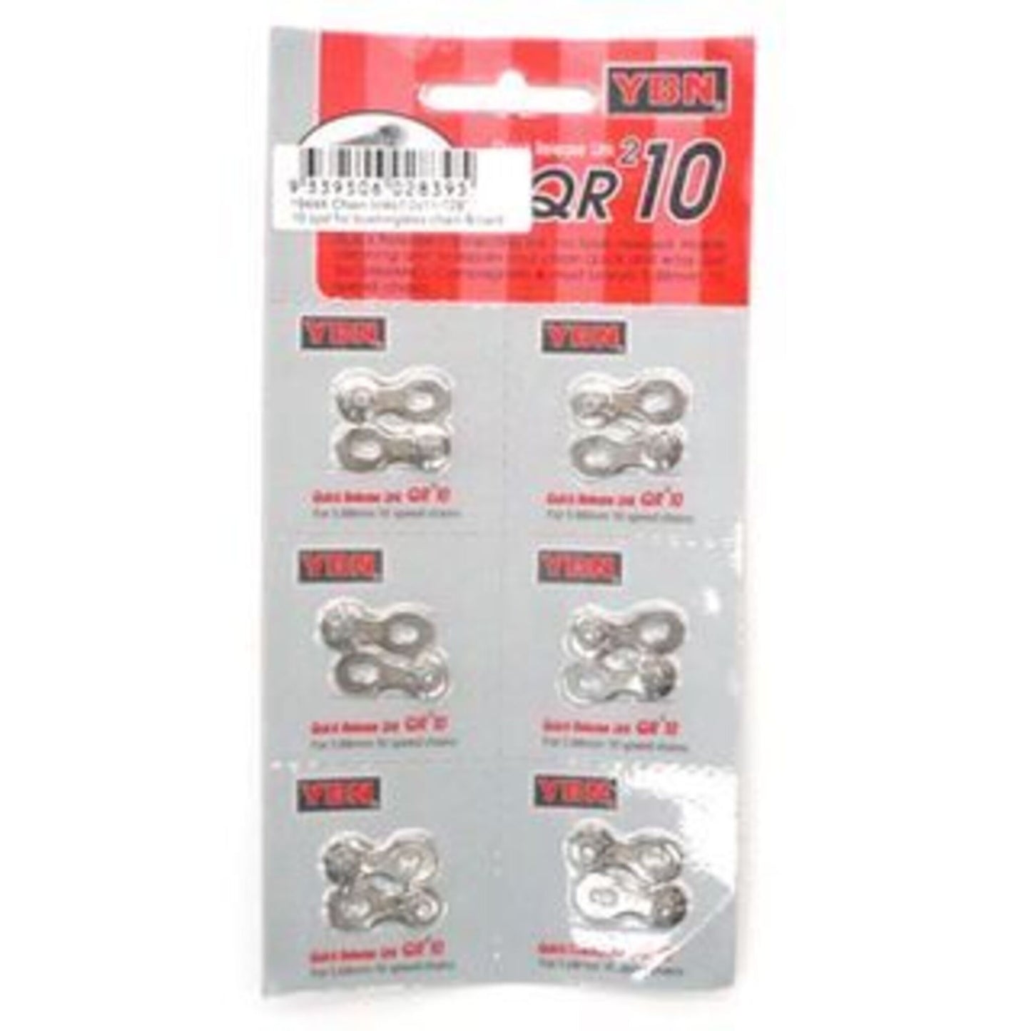 YBN Missing Links 10-Speed Chain Connector Silver, 5.88mm, 6 per pack