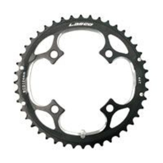 Black Alloy CNC Chainring, 44T, 104/64 BCD.