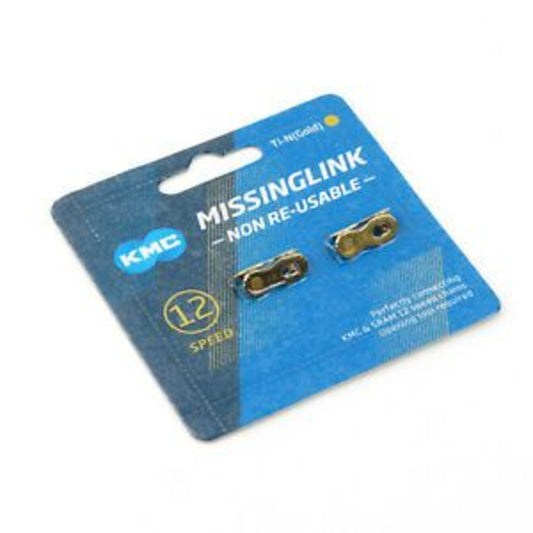 KMC 12 Speed Connecting Link - Non-Reusable, TI-N Gold Finish.