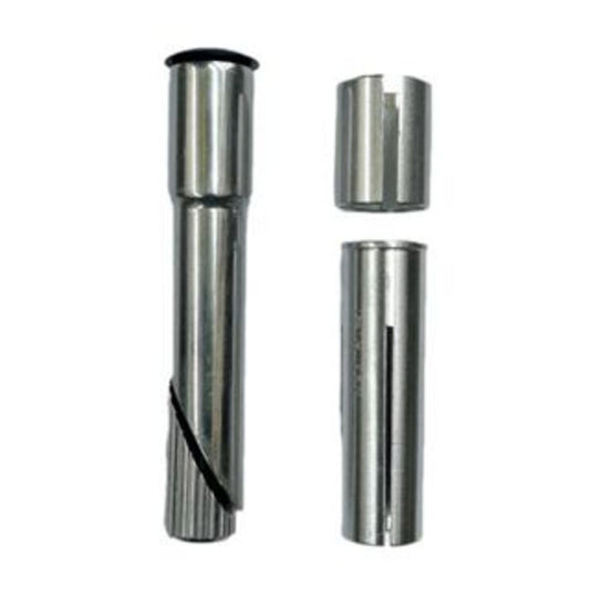 Quill to Ahead Stem Converter with Shims - 22.2mm and 25.4mm in Silver