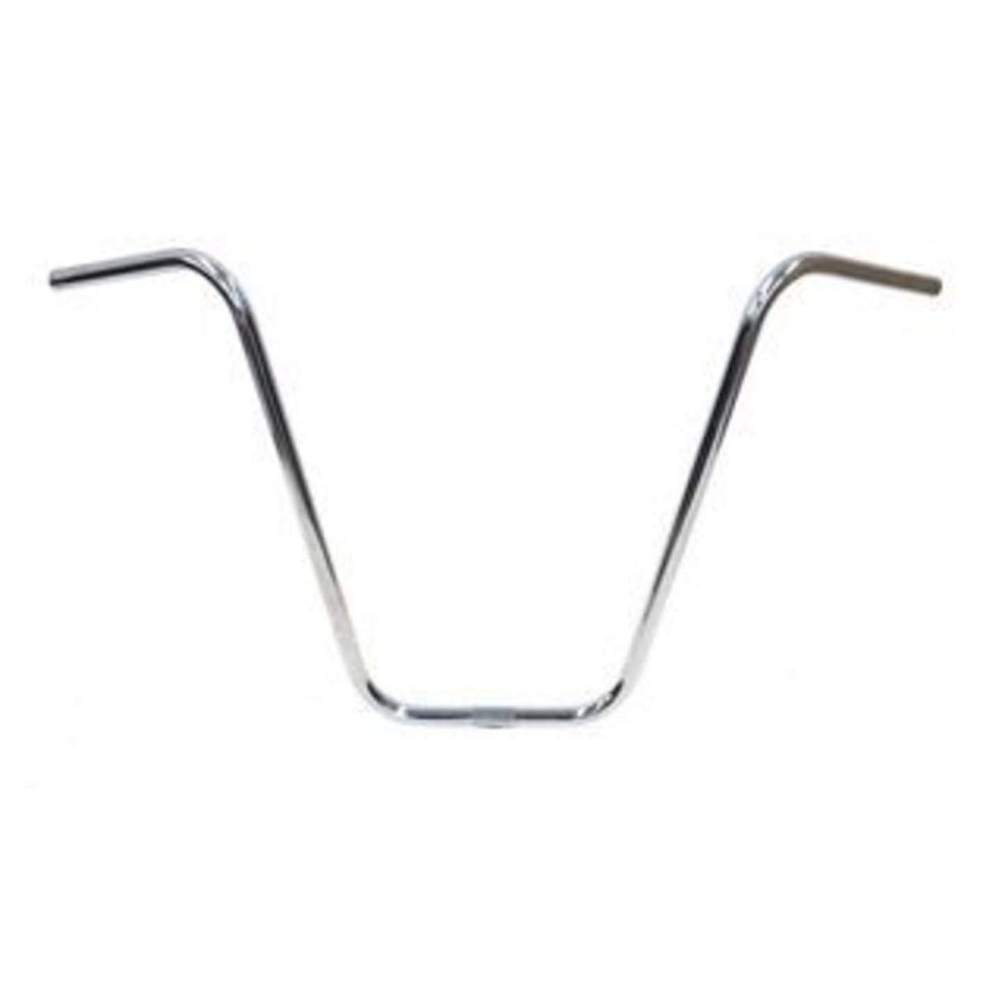 Steel Hi-Rise Handlebar - 22.2mm diameter, 91cm width, 500mm rise, in silver.