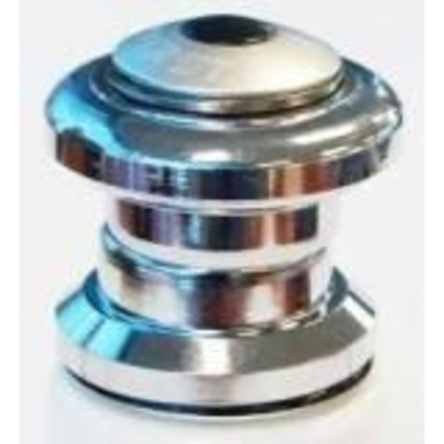 Silver headset for 1" threadless, measuring 25.4 x 30 x 27 mm.