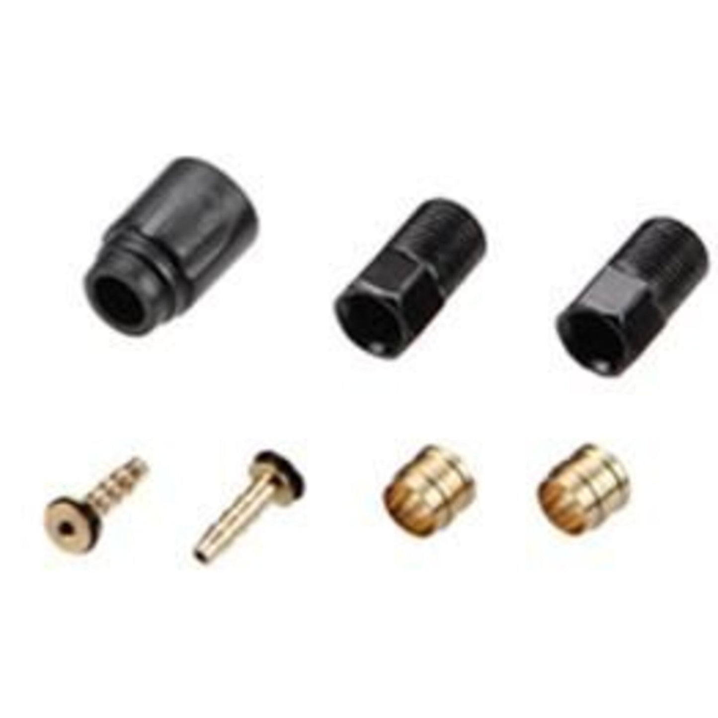 Set of Tektro 5.5mm Hydraulic Hose Fittings - Includes Retainers, Ferrules, and Olives.