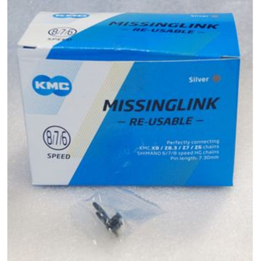 KMC 6-8 Speed Silver Connecting Link - 40 Pieces