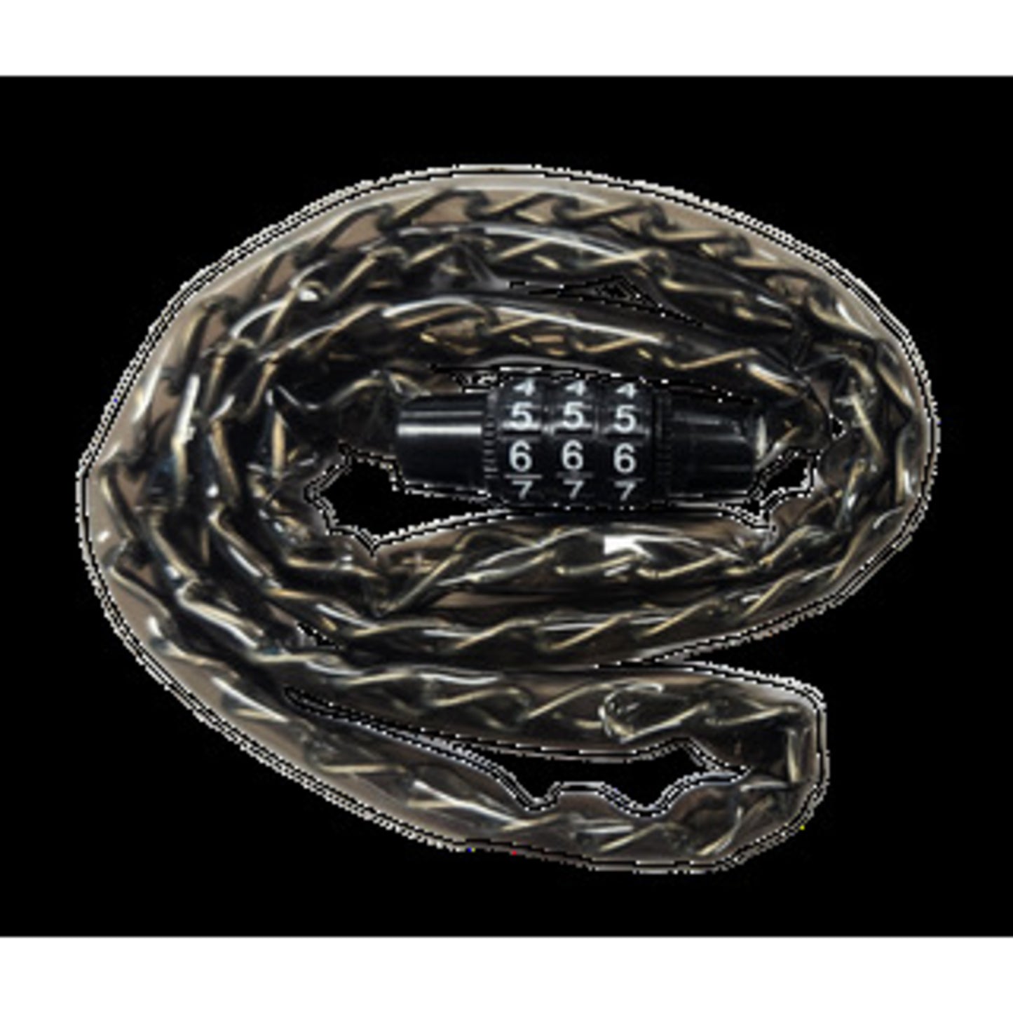 Black 4-Digit Combination Chain Lock, 915mm