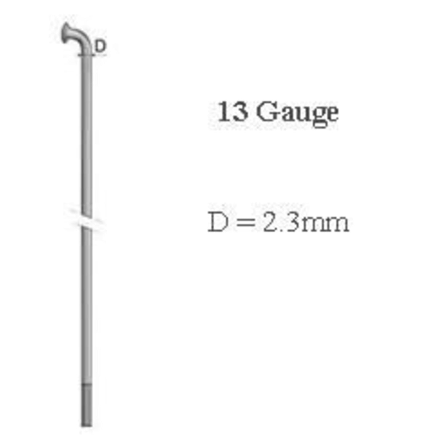 Mach1 13G Spokes 300mm Silver - Sturdy and Long-lasting