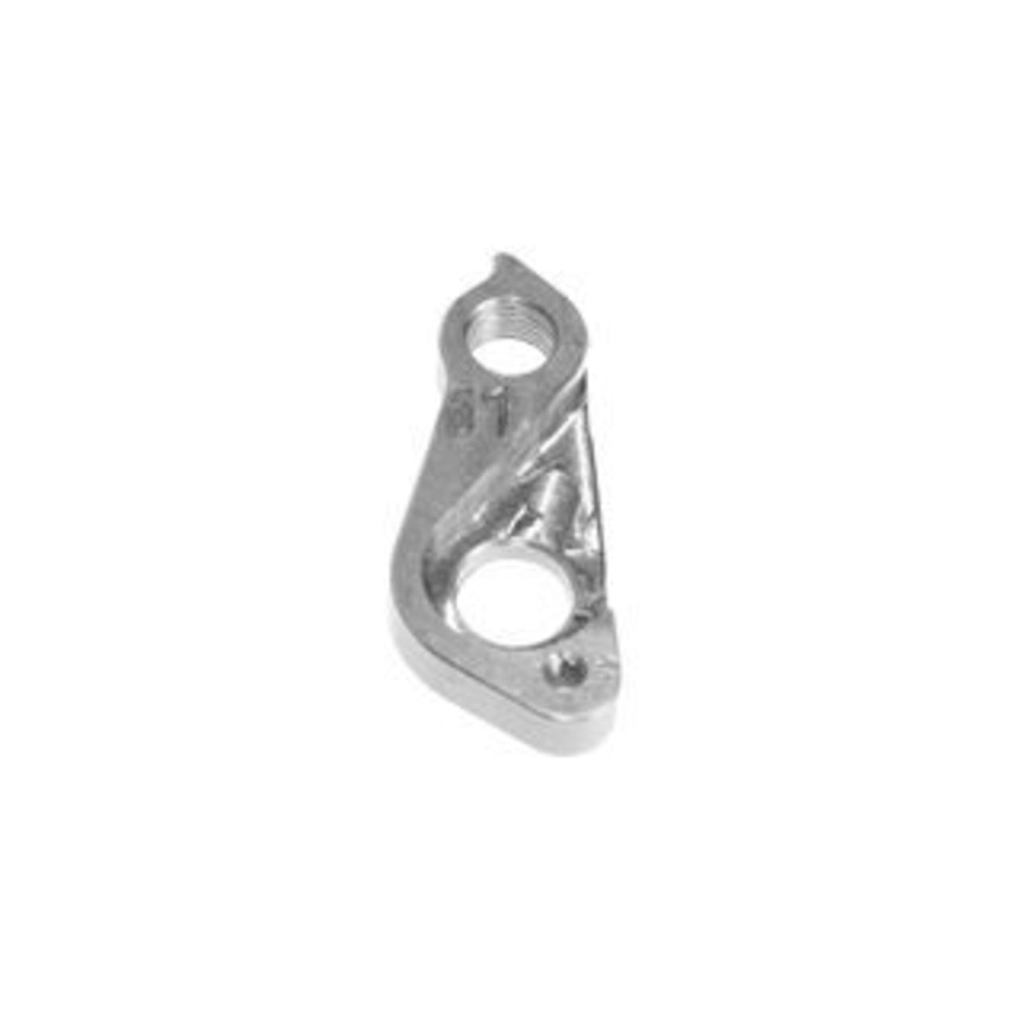 Meta CNC Model 61 Derailleur Hanger - Made from 6061 T651 Aluminum, Silver, Focus.
