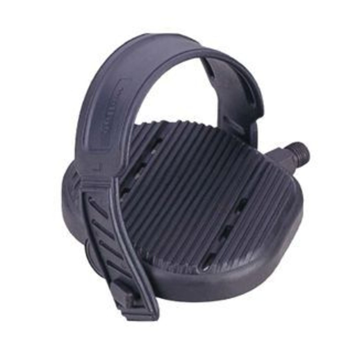 VP Exercise Bike Pedals 9/16" - Weighted at the Bottom, Adjustable Strap, Black