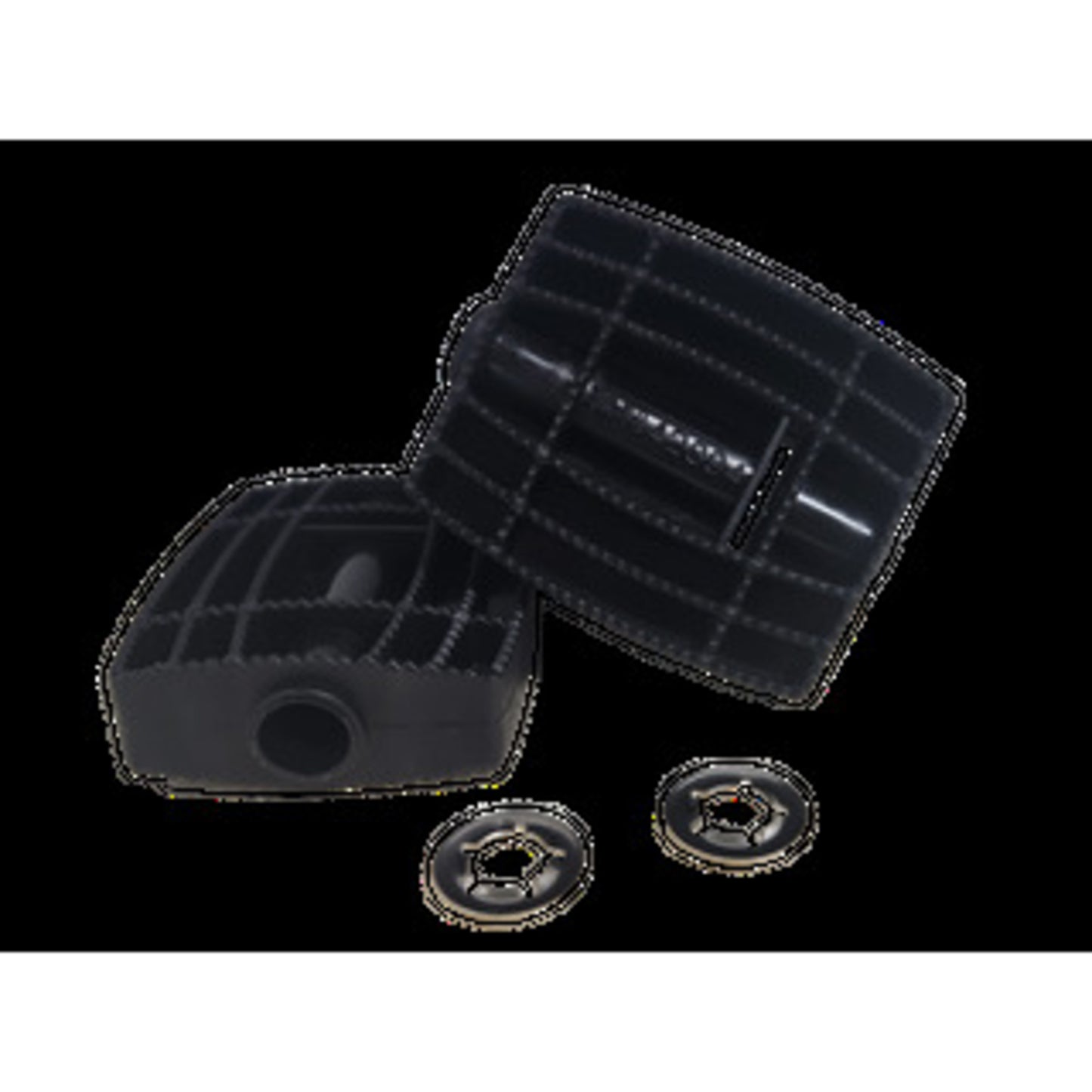 Black Pair of Tricycle Pedals with Circlip (12mm ID)