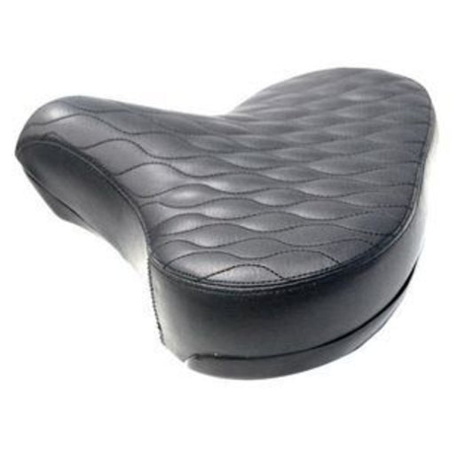 Soul Cruiser Quilted Saddle - Black, with Dual Comfort Springs.