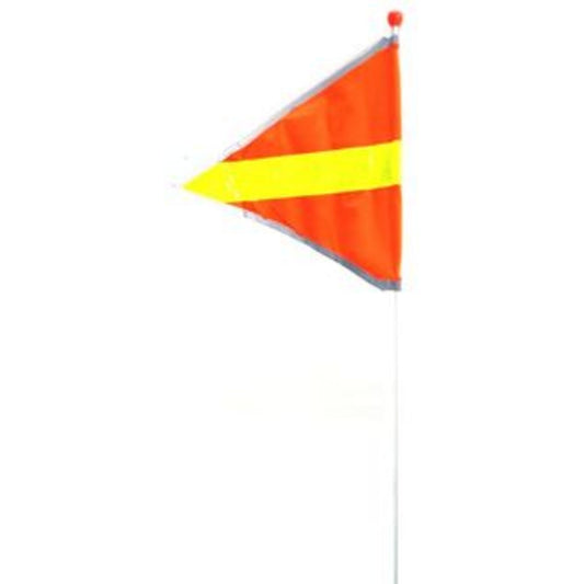 TourSeries Safety Flag Set - High-Visibility Fluorescent Strip with Reflective Trim - 2 Pieces - 60 inches (1.5 meters) Long - Orange/Yellow