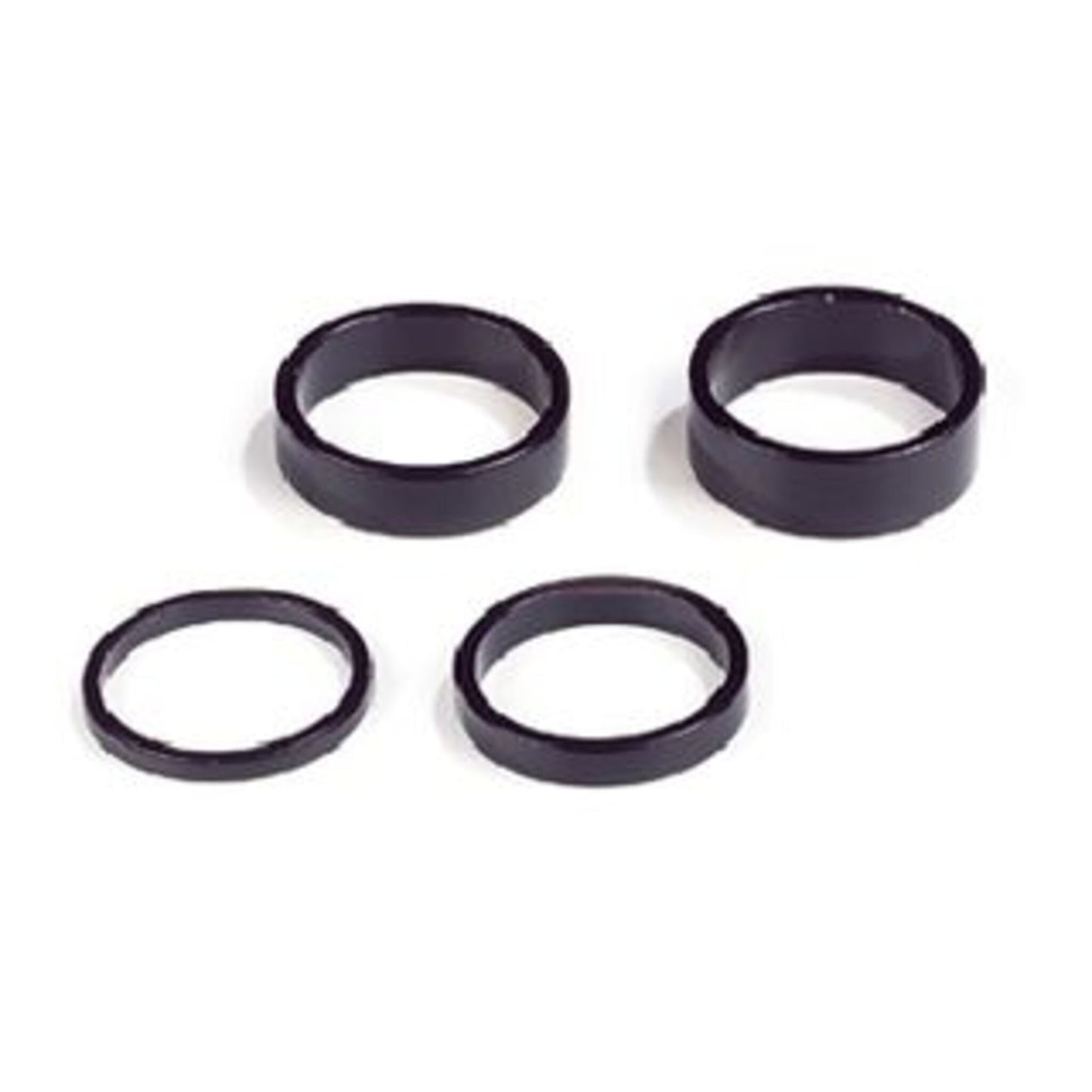 Black Alloy Spacer Set - 1 1/8, 2-10mm - Compatible with Most Models