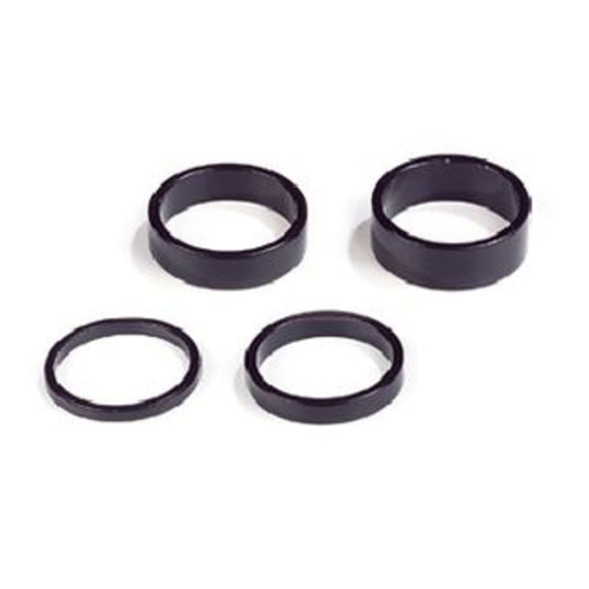 Black Alloy Spacer Set - 1 1/8, 2-10mm - Compatible with Most Models