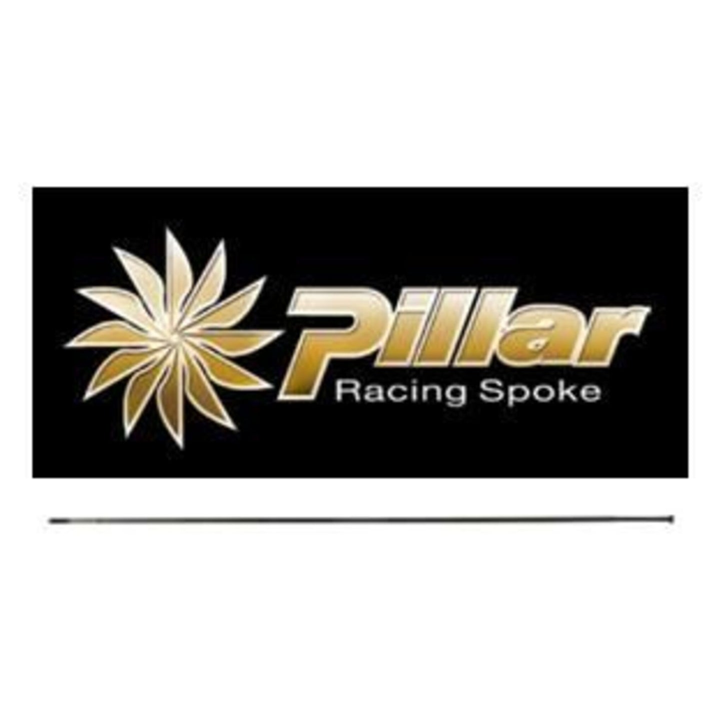 Pillar Aero Racing Spokes - Straight Pull, 250mm, Black, 14 Gauge, Stainless Steel.