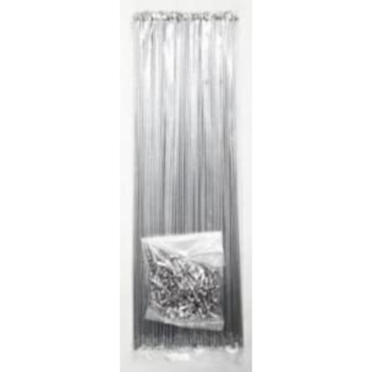 Pack of 144 Steel Spokes, 14G-308mm, with Brass Nipples.