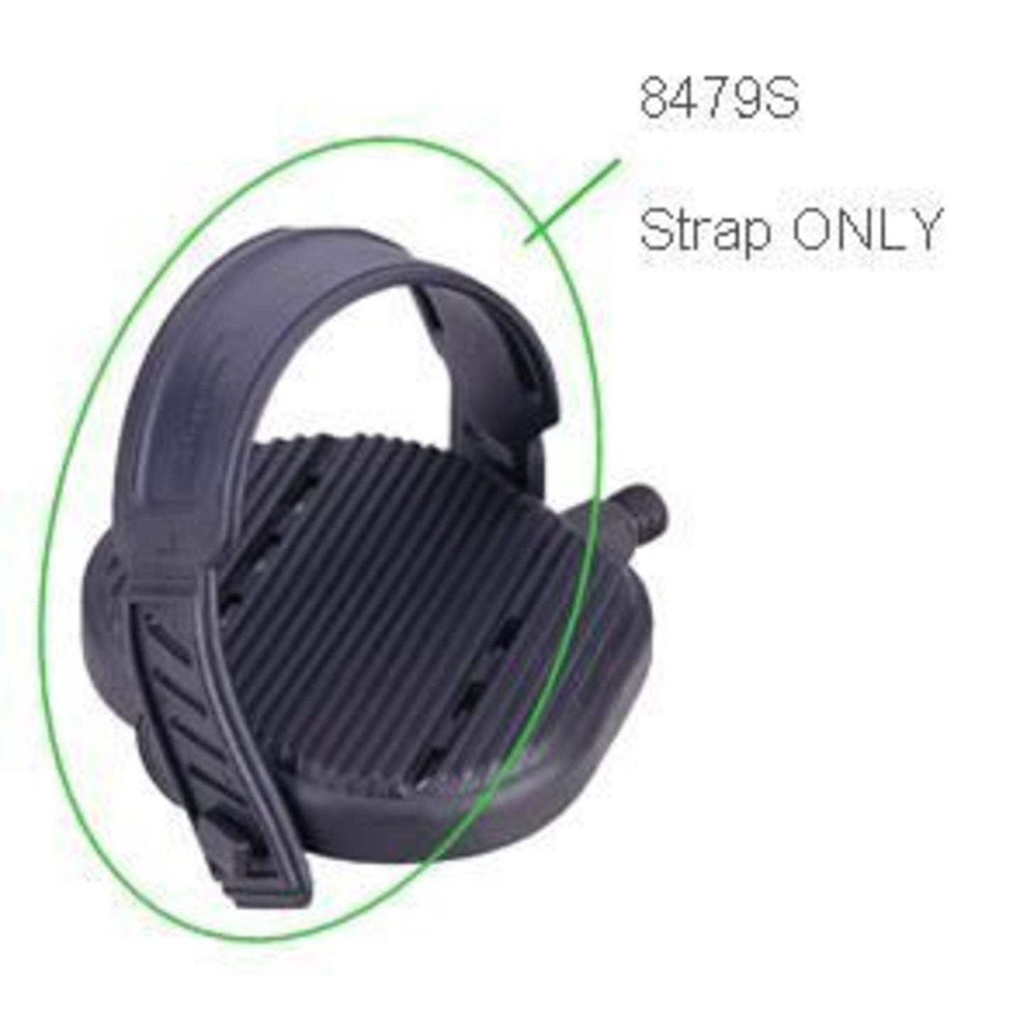 Adjustable PU Replacement Straps for VP 8479A/8478B Pedals - Black