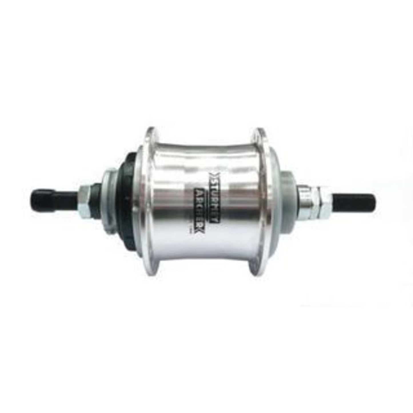 Sturmey Archer SRF3 3-speed hub - Polished silver finish, 36 holes, 117mm - Comes with shifter kit.