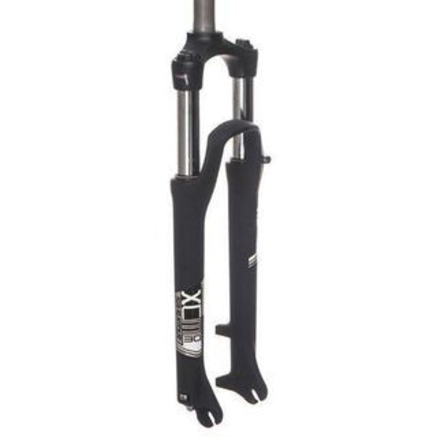 SR Suntour XCT 27.5" Suspension Fork with Coil Spring, Preload Adjustment, 100mm Travel, Gloss Black Finish, Disc Brake Compatible Only.