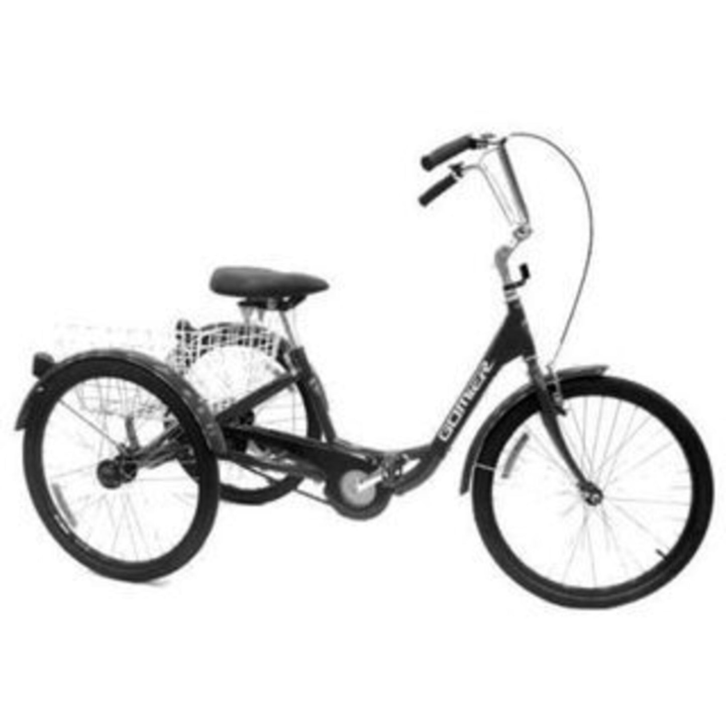 Gomier Australia Designed 24-Inch TRIKE with 6-Speed SHIMANO 2500 - Metallic Black