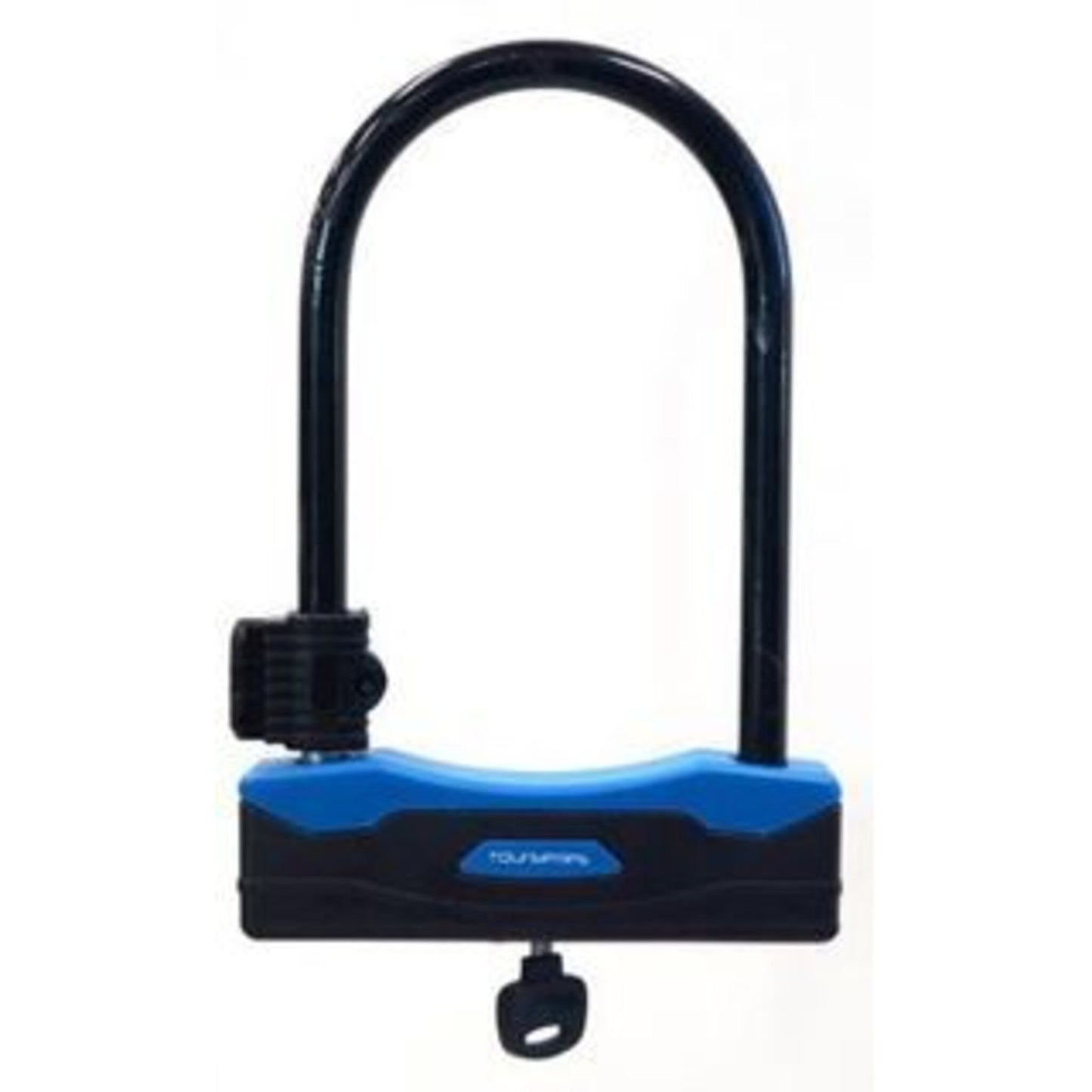 TourSeries U Shackle Lock, measuring 166x245mm, includes keys, a bracket, and a dust protector.