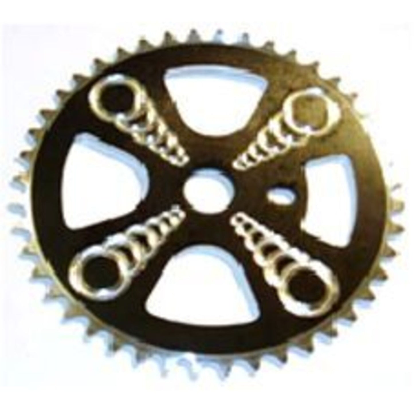 BMX Alloy Chainring 44T with CNC Black and Silver Teeth