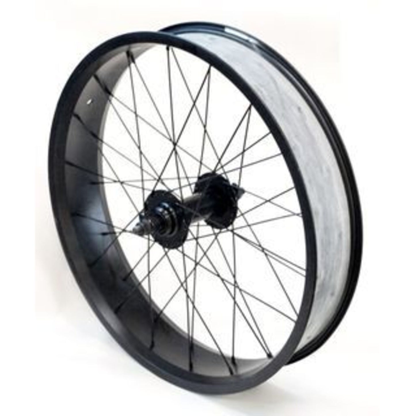 20-inch Fat Tire Wheel - Black Alloy Rim with Steel Hub (145mm) - Compatible with Trailers 9808 & 9814.