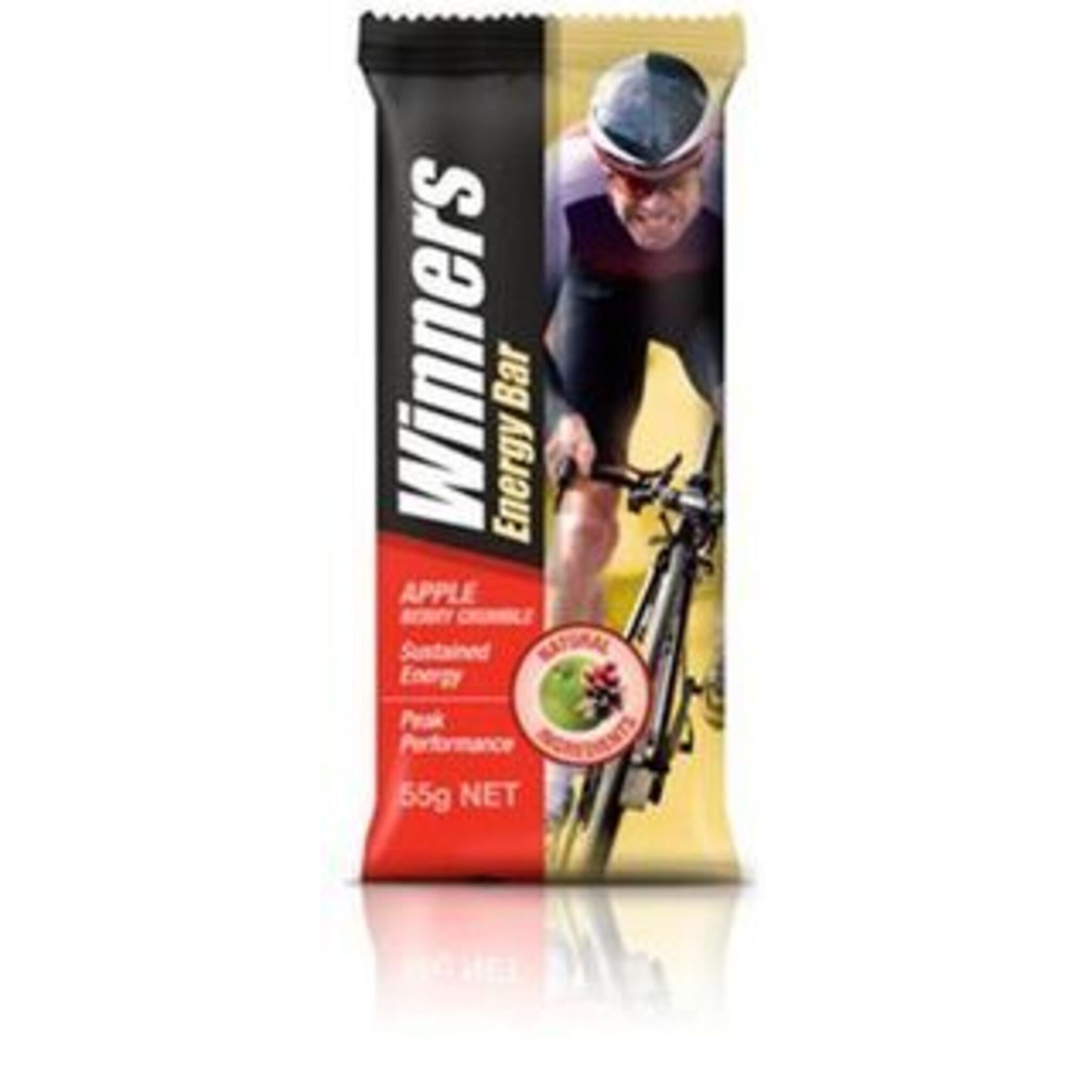 Box of 12 Winners Energy Bars in Apple Berry Crumble flavor