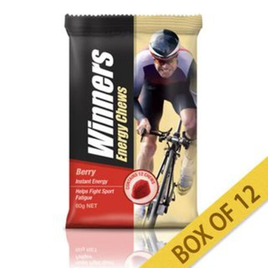 Winners Energy Chews Berry, 12-Pack - 60g