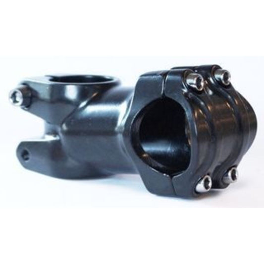 Ahead stem with a 31.8 mm diameter, 60 mm length, 7-degree rise, in black, featuring a 4-bolt faceplate.