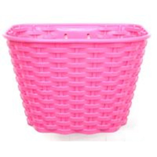 Sunnywheel Front Bike Basket - Pink Plastic for 16-20" Bikes