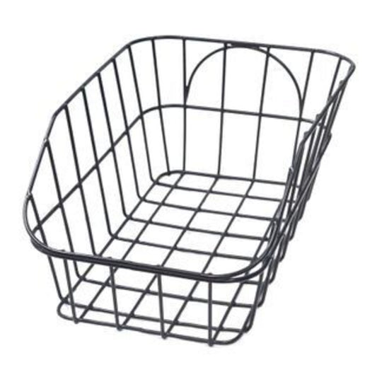 Black Rear Fixed Wire Basket - 465x330x210/110mm
