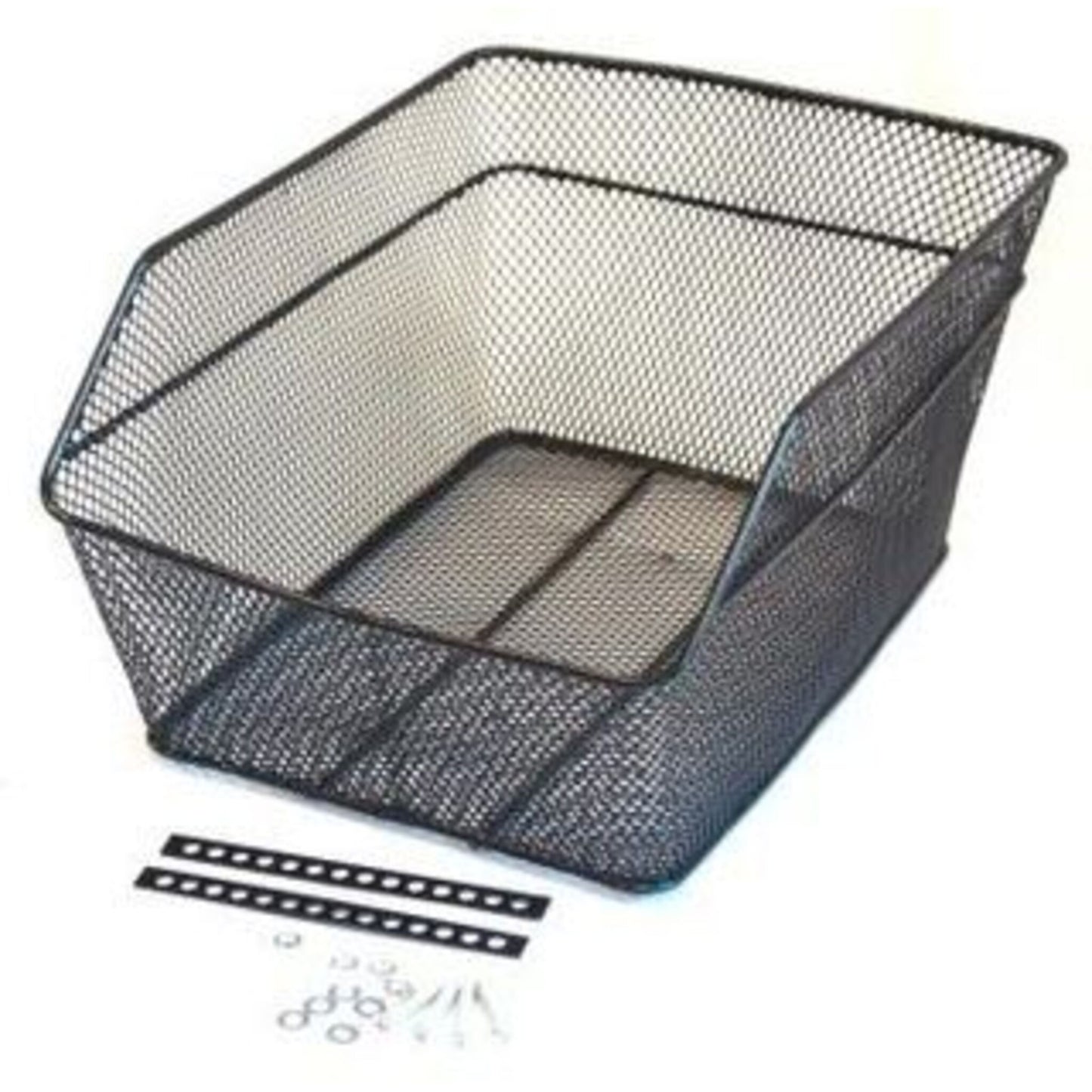 Compact Rear Mesh Basket with Fixed Fittings in Black.