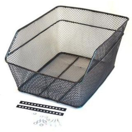 Compact Rear Mesh Basket with Fixed Fittings in Black.