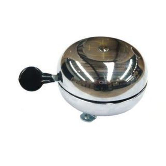 BELL Steel Chrome-Plated 80mm Large Bike Bell Compatible with 25.4mm Handlebars.