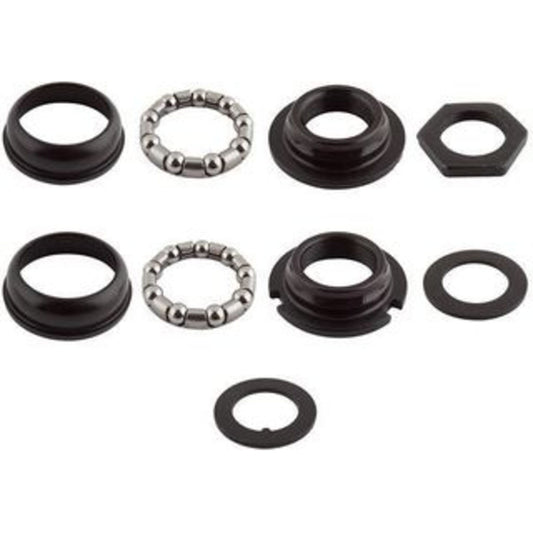 Hexagon One Piece Crank Bottom Bracket Set - Silver, 51.6mm Outer Diameter.