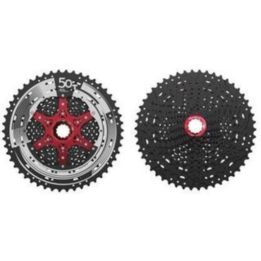 Sunrace 12-Speed Cassette, 11-50T, Compatible with HG Driver, Black Chrome Finish