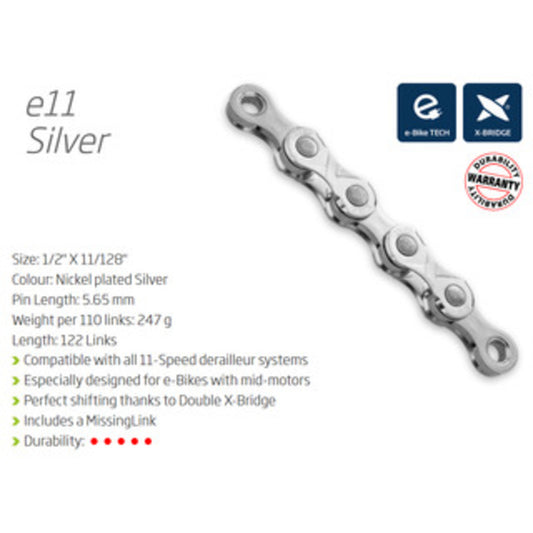 KMC E11 11-Speed Electric Bike Chain - High Torque