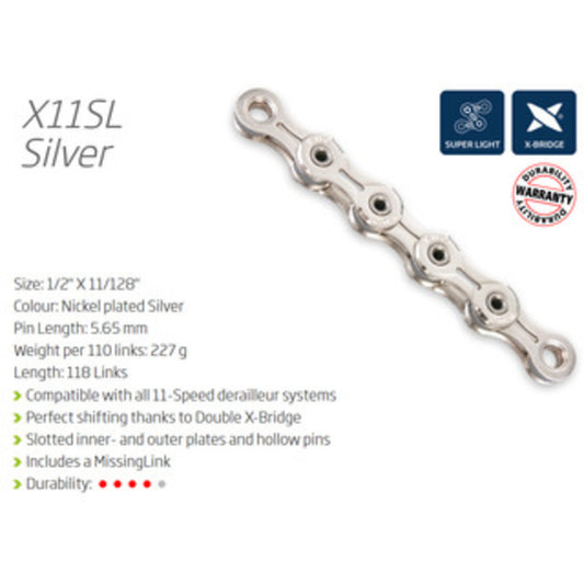 KMC X11SL 11-Speed Chain - Sturdy and Lightweight